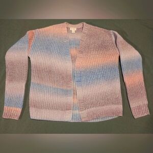 Girls Rib Knit Open Layering Ombré Cardigan Sweater Cat & Jack Purple XL (14/16)